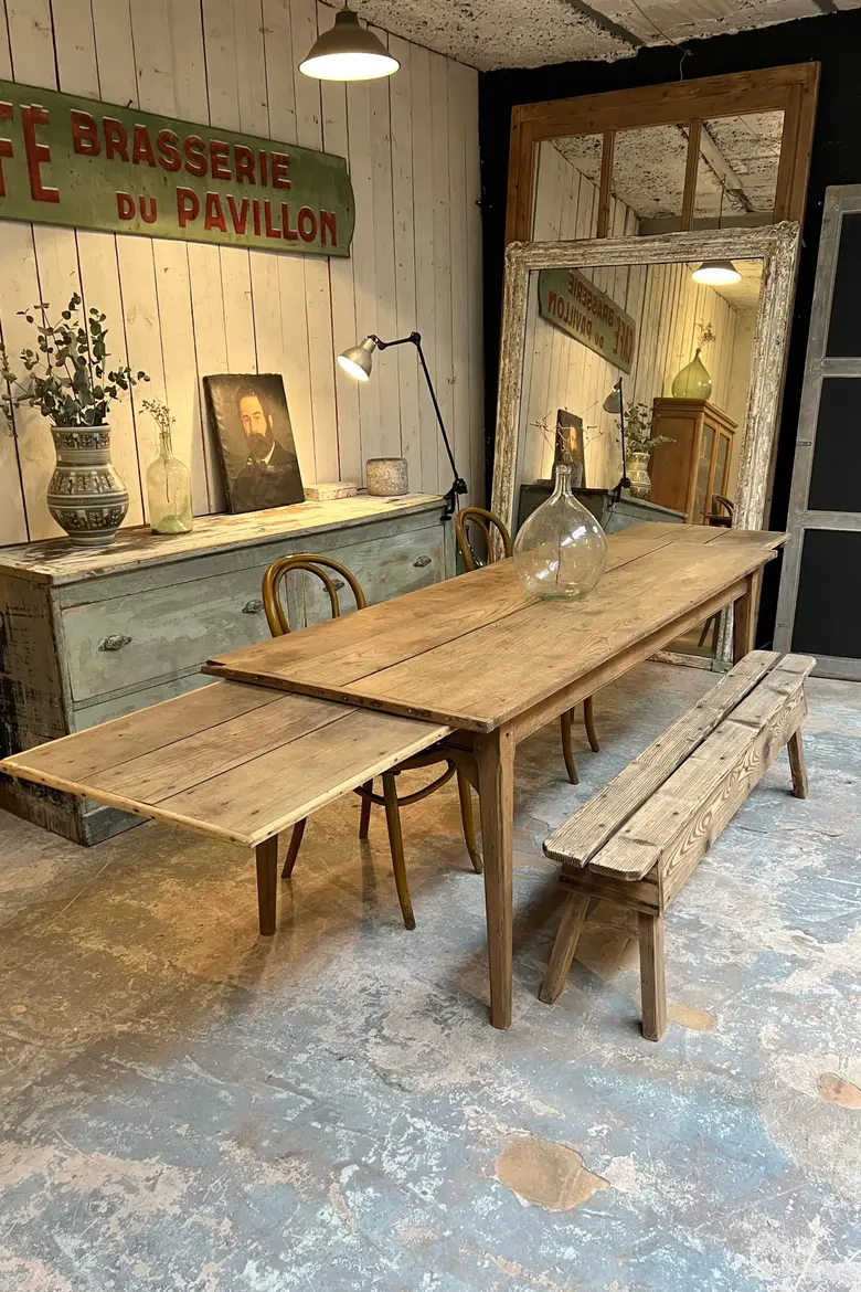 Table en chêne à rallonges Début XXème