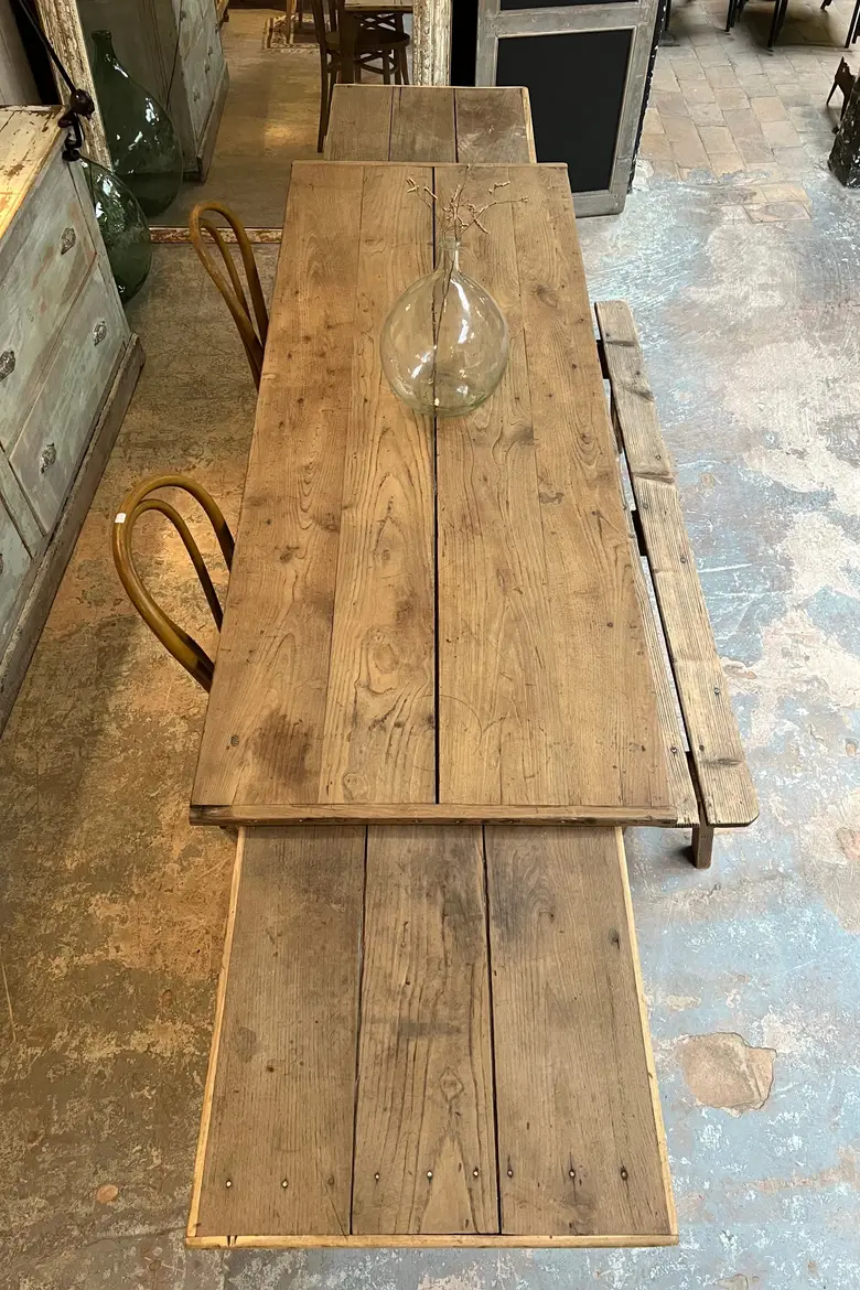 Table en chêne à rallonges Début XXème