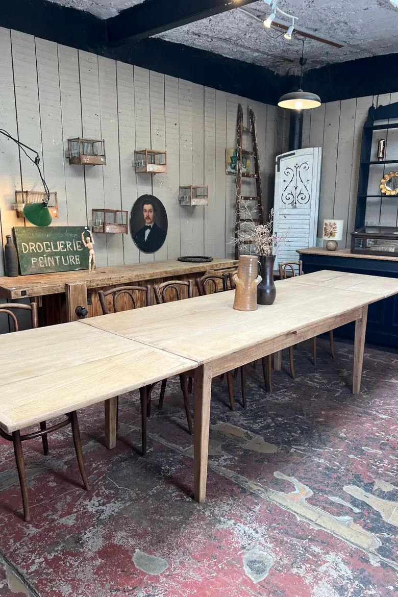 Table en frêne à rallonges