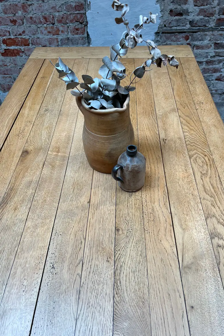 Table industrielle métal et bois