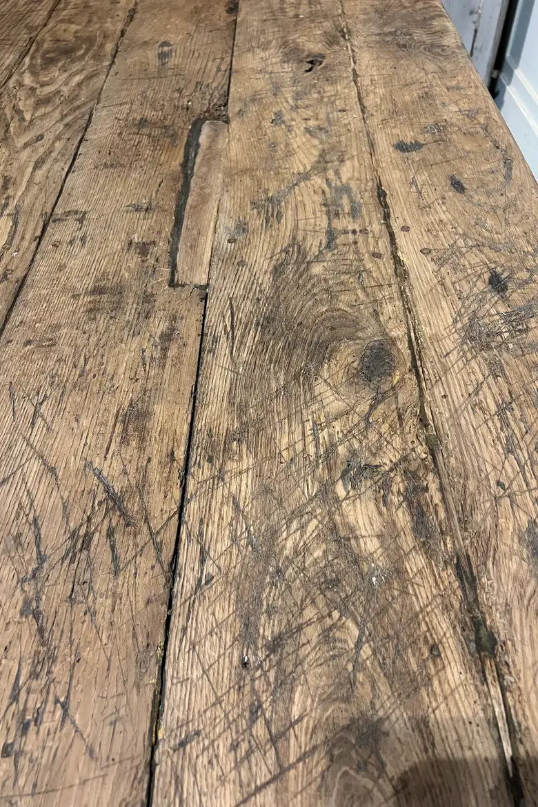 Table rustique en chêne 19ème
