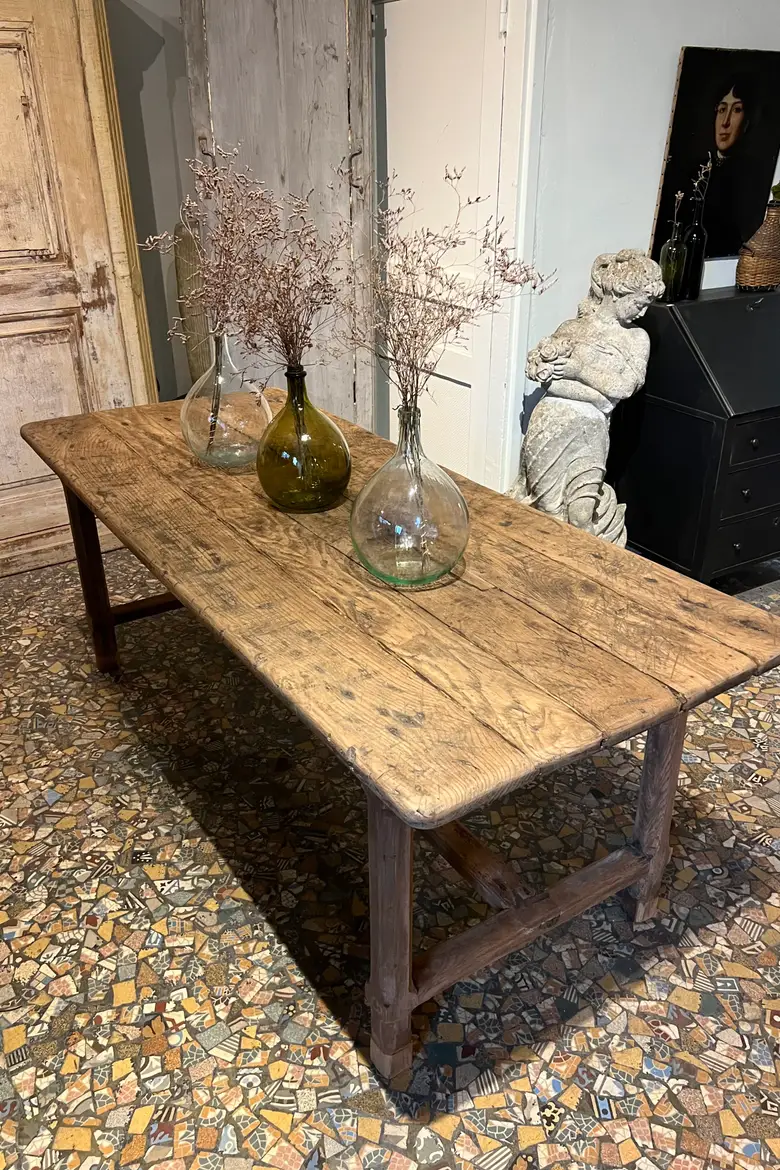 Table rustique en chêne 19ème