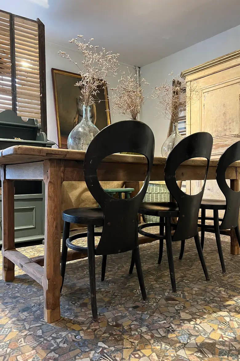 Table rustique en chêne 19ème