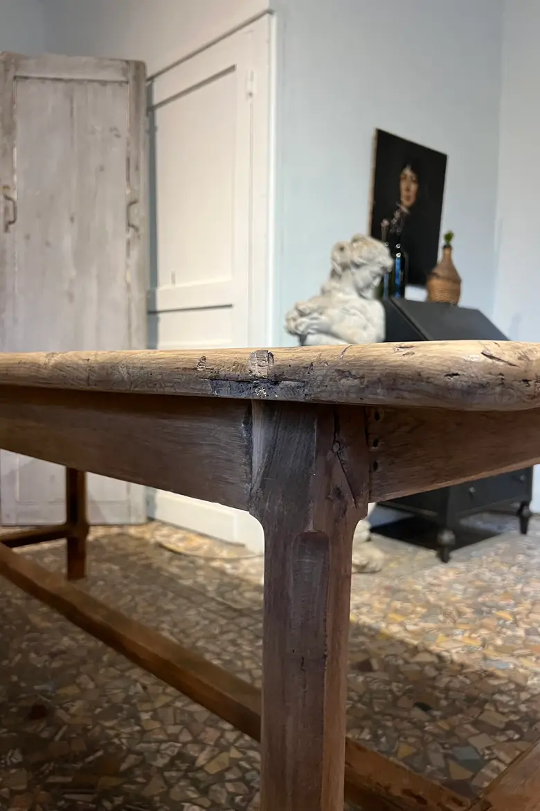 Table rustique en chêne 19ème