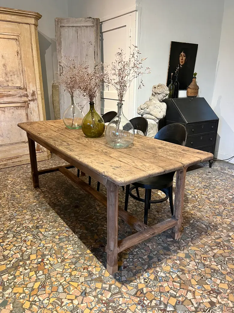 Table rustique en chêne 19ème
