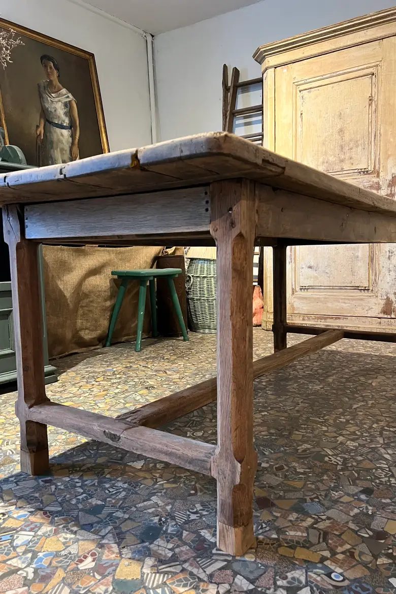 Table rustique en chêne 19ème