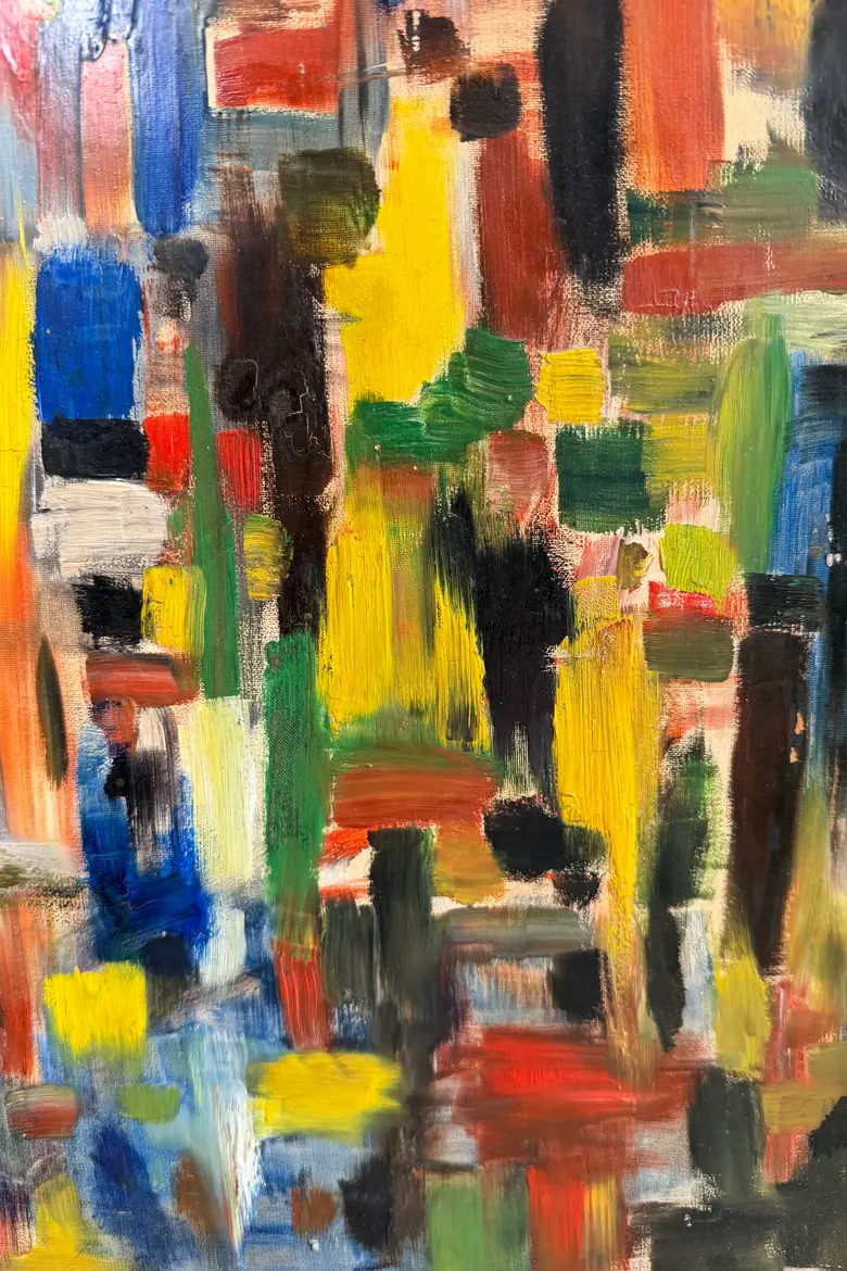 Tableau abstrait années 60