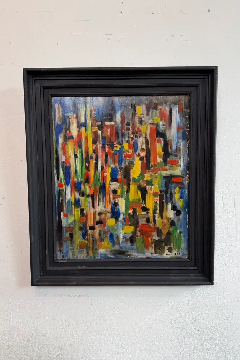 Tableau abstrait années 60