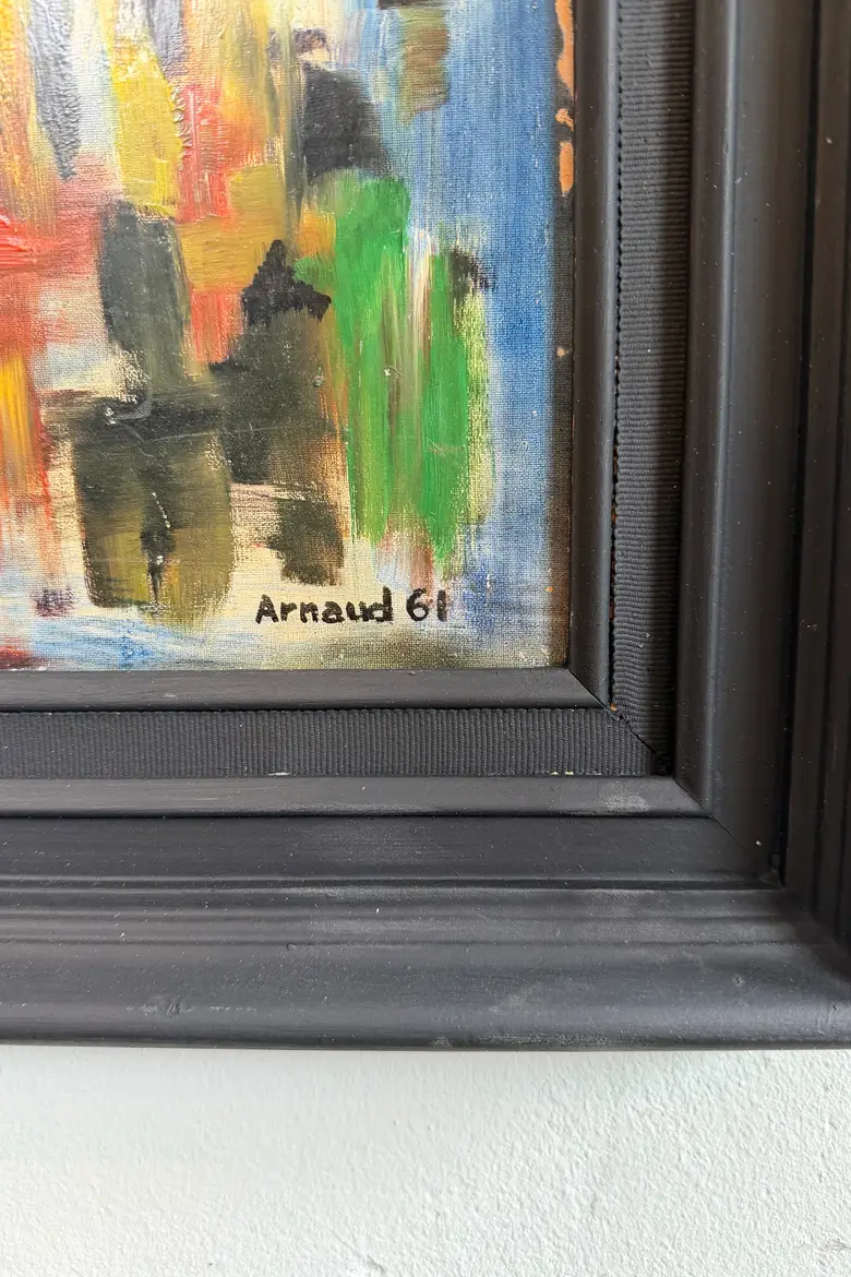 Tableau abstrait années 60