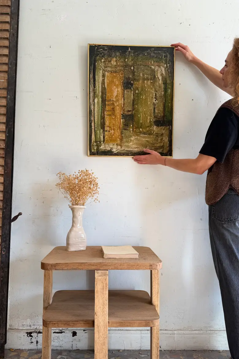 Tableau abstrait signé Hemery – 1968