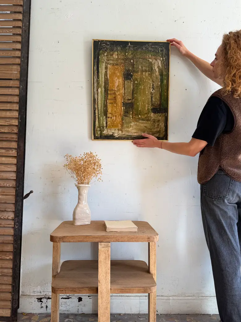Tableau abstrait signé Hemery – 1968