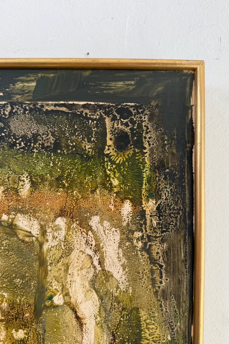 Tableau abstrait signé Hemery – 1968