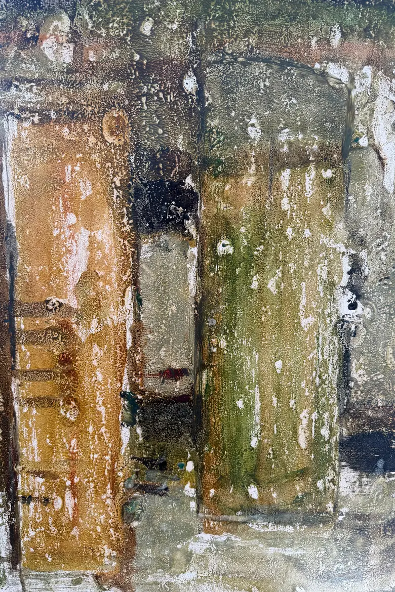 Tableau abstrait signé Hemery – 1968