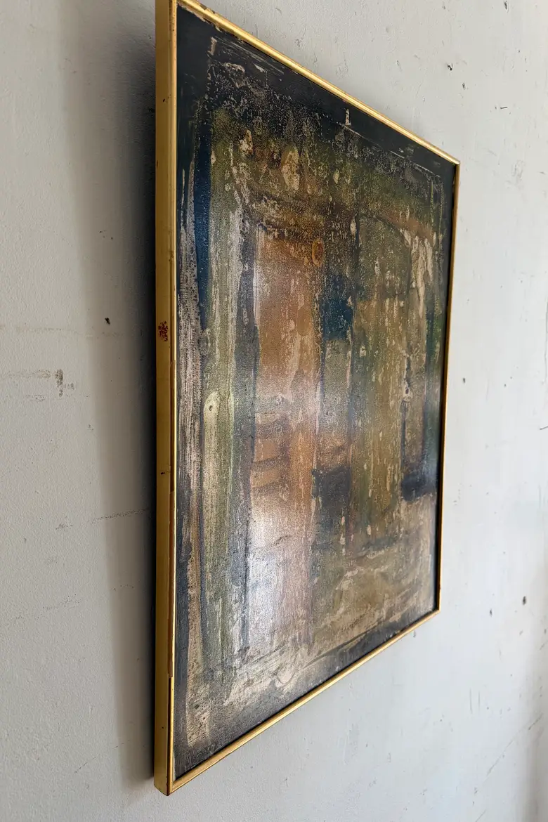 Tableau abstrait signé Hemery – 1968