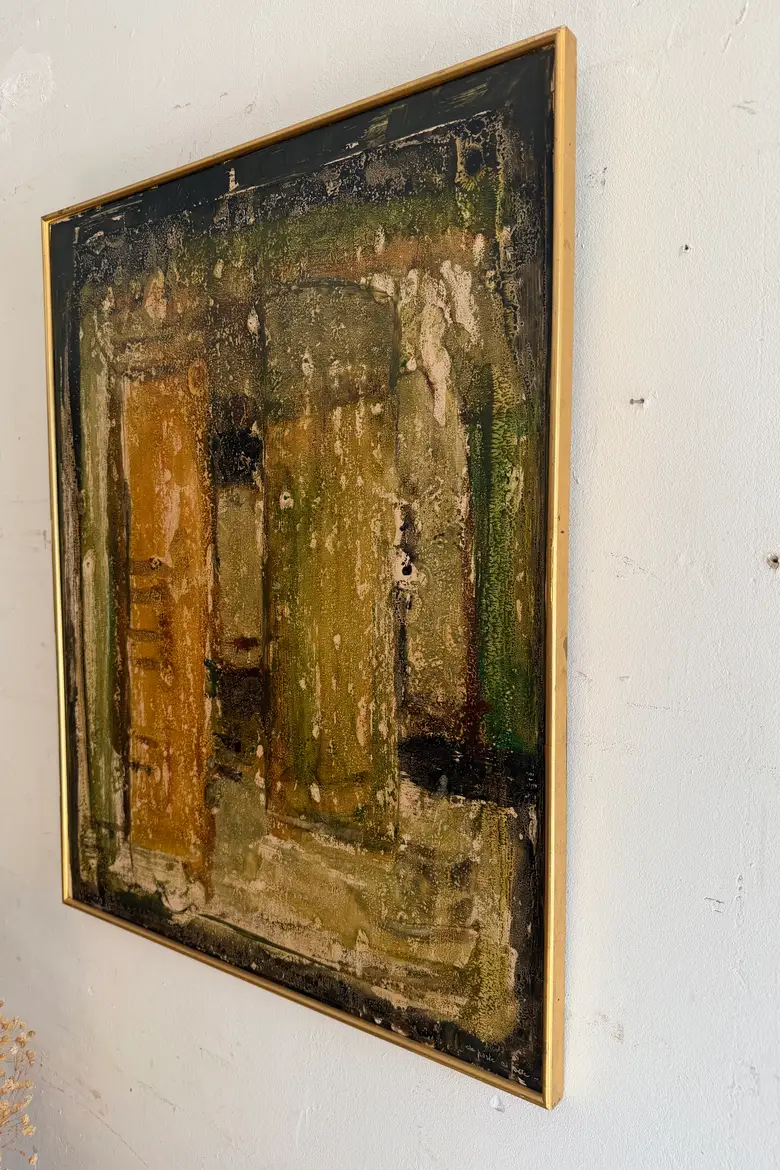 Tableau abstrait signé Hemery – 1968