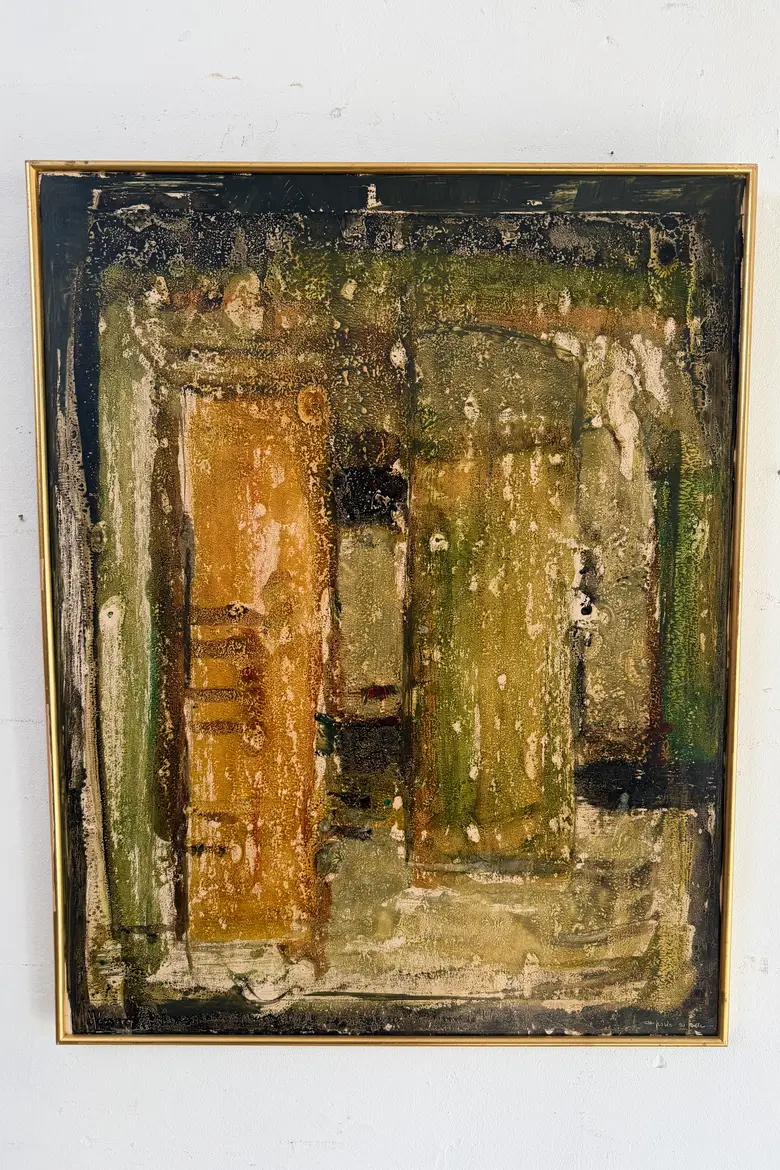 Tableau abstrait signé Hemery – 1968