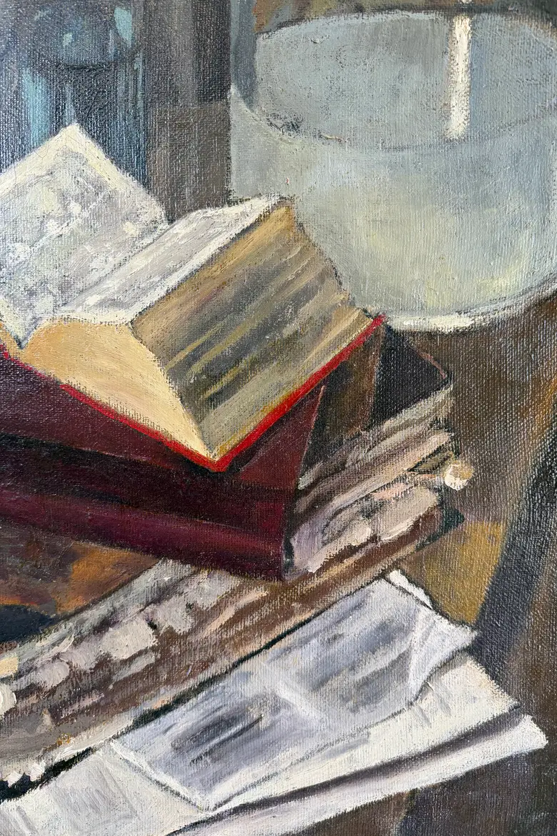 Tableau ancien – scène de laboratoire, 1902