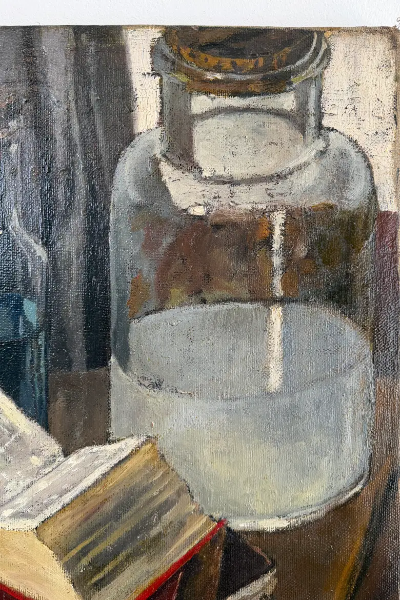 Tableau ancien – scène de laboratoire, 1902