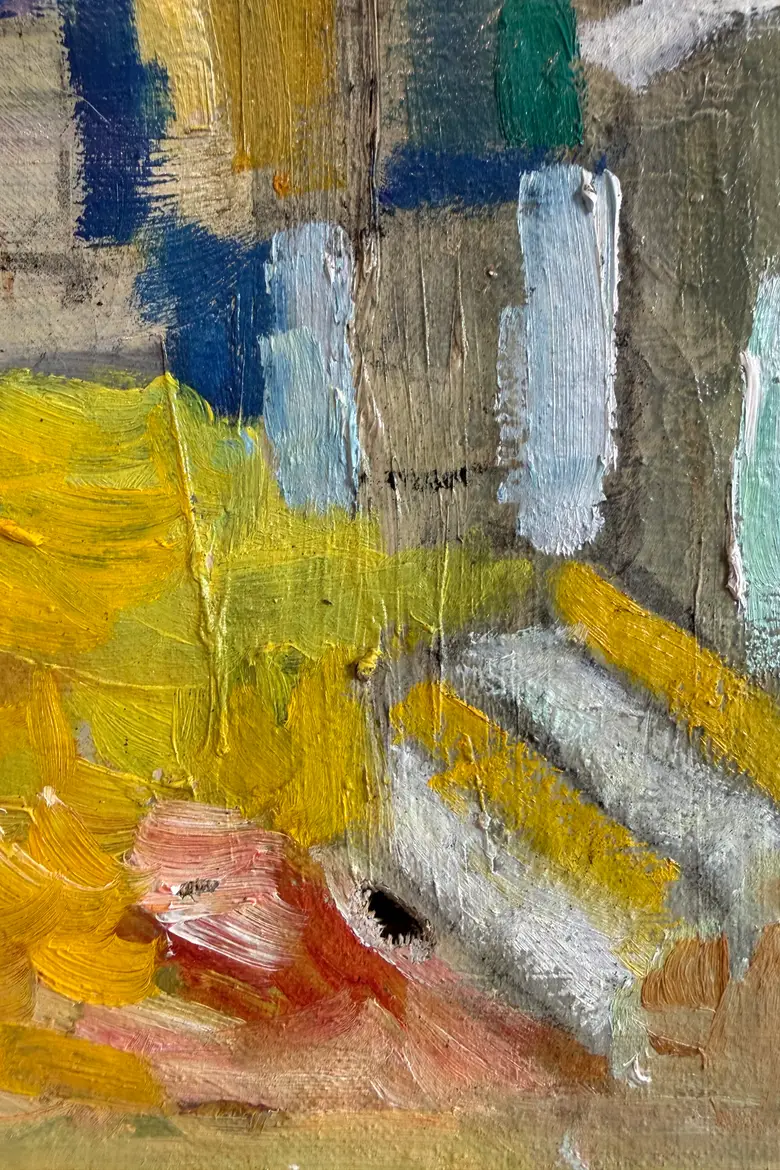 Tableau années 50 – village coloré