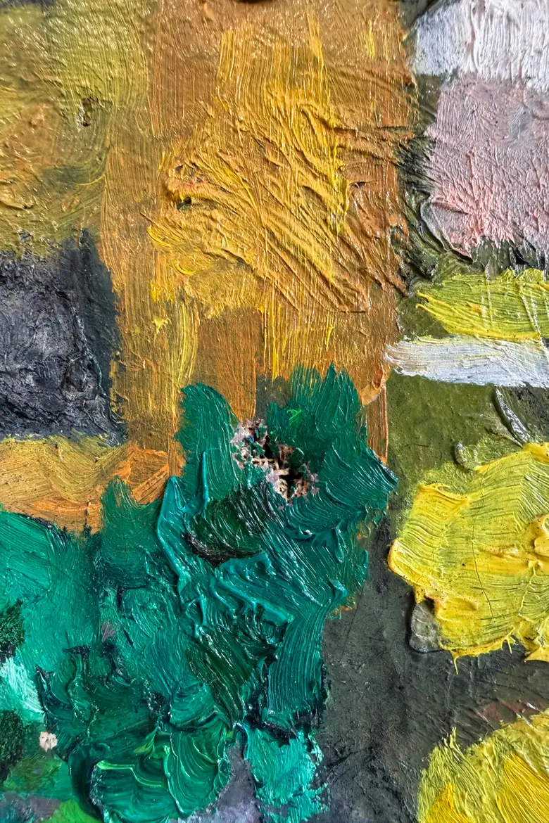 Tableau années 50 – village coloré