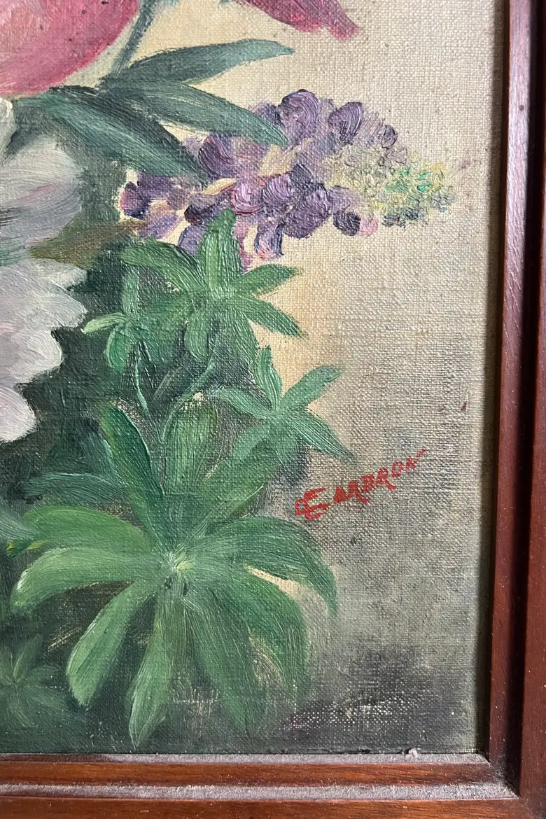 Tableau de fleurs années 60