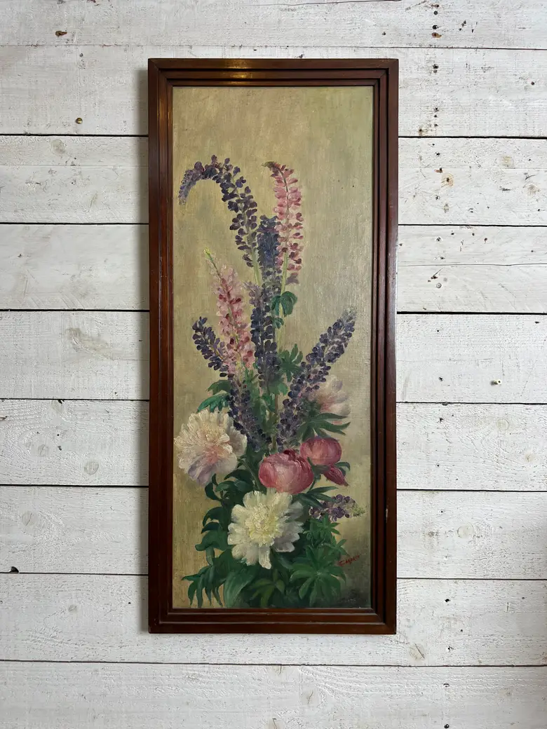 Tableau de fleurs années 60