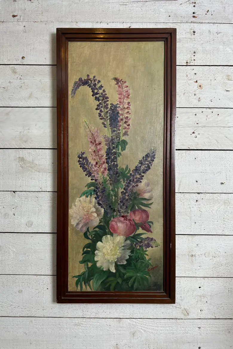 Tableau de fleurs années 60