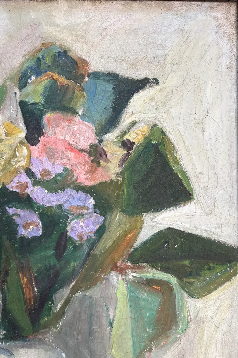 Tableau de fleurs des années 50
