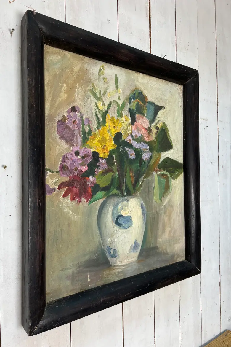 Tableau de fleurs des années 50
