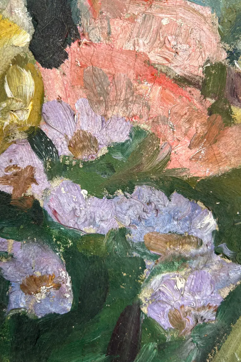 Tableau de fleurs des années 50