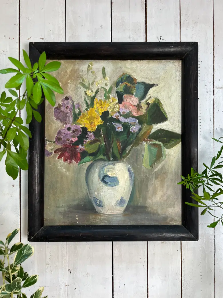 Tableau de fleurs des années 50