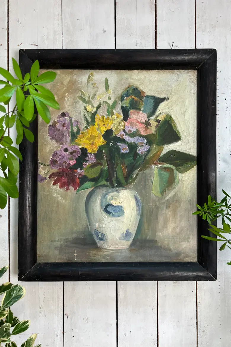 Tableau de fleurs des années 50