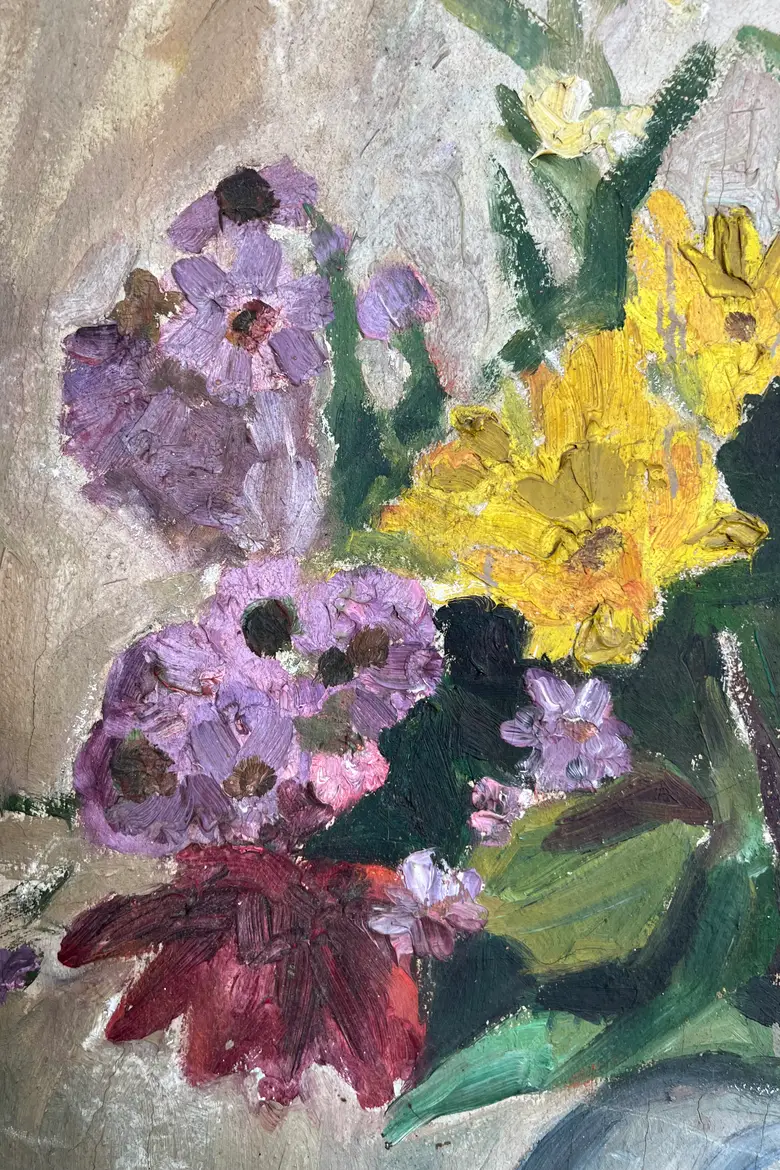 Tableau de fleurs des années 50