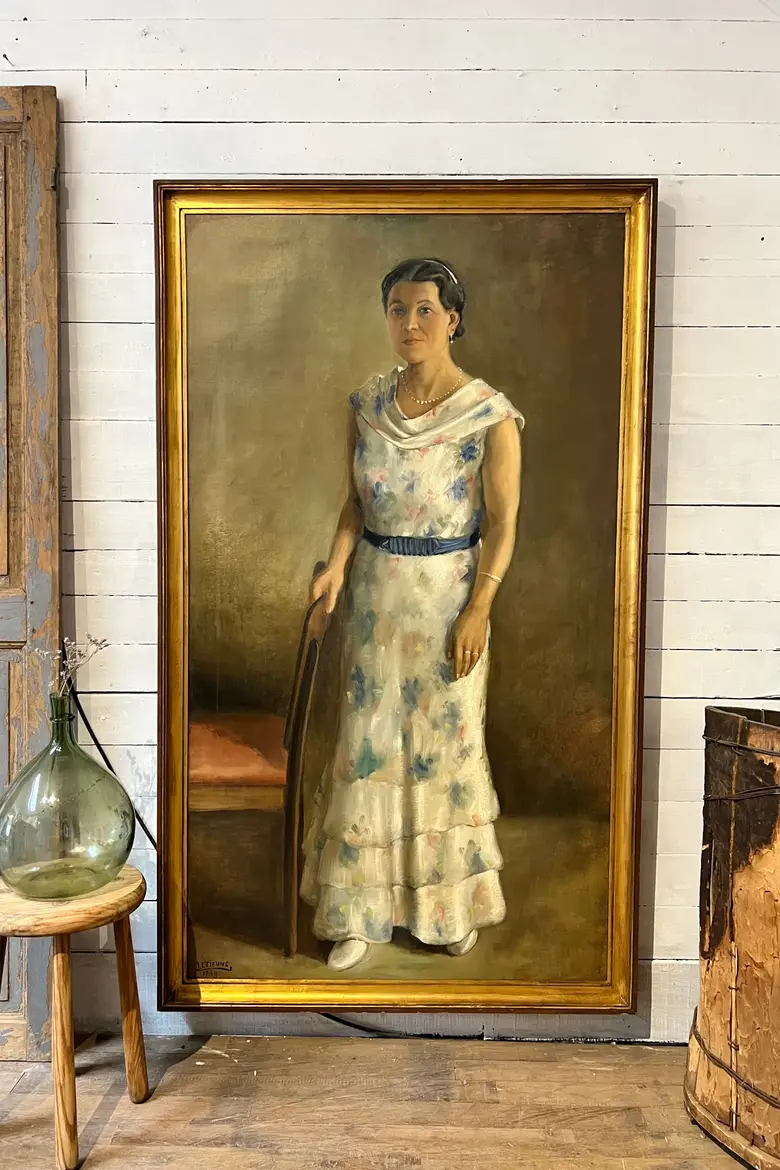 Tableau d’une baronne attribué à Jules Étienne 1938