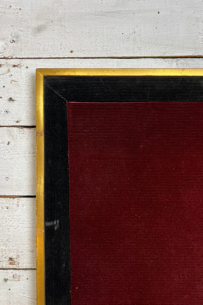 Tableau géométrique en collage textile – Louis Stanbury, années 1970