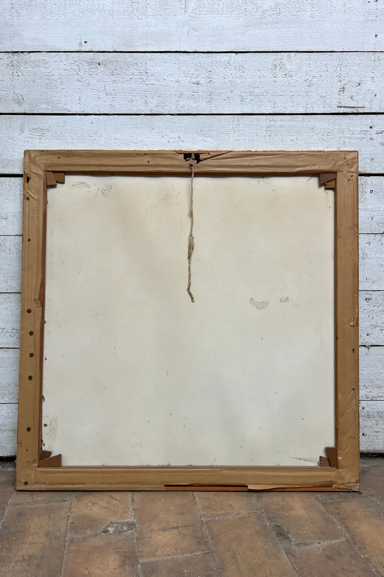 Tableau géométrique en collage textile – Louis Stanbury, années 1970