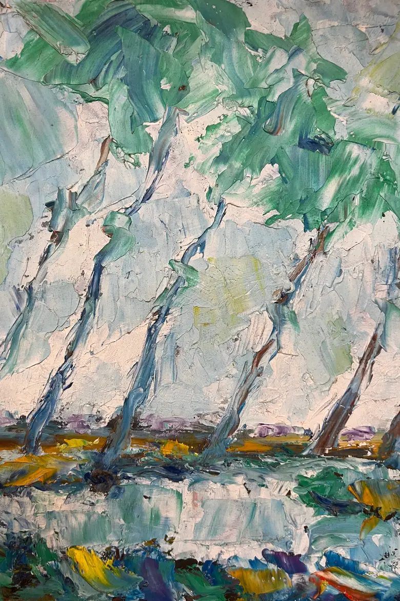Tableaux aux paysages naïfs 1950
