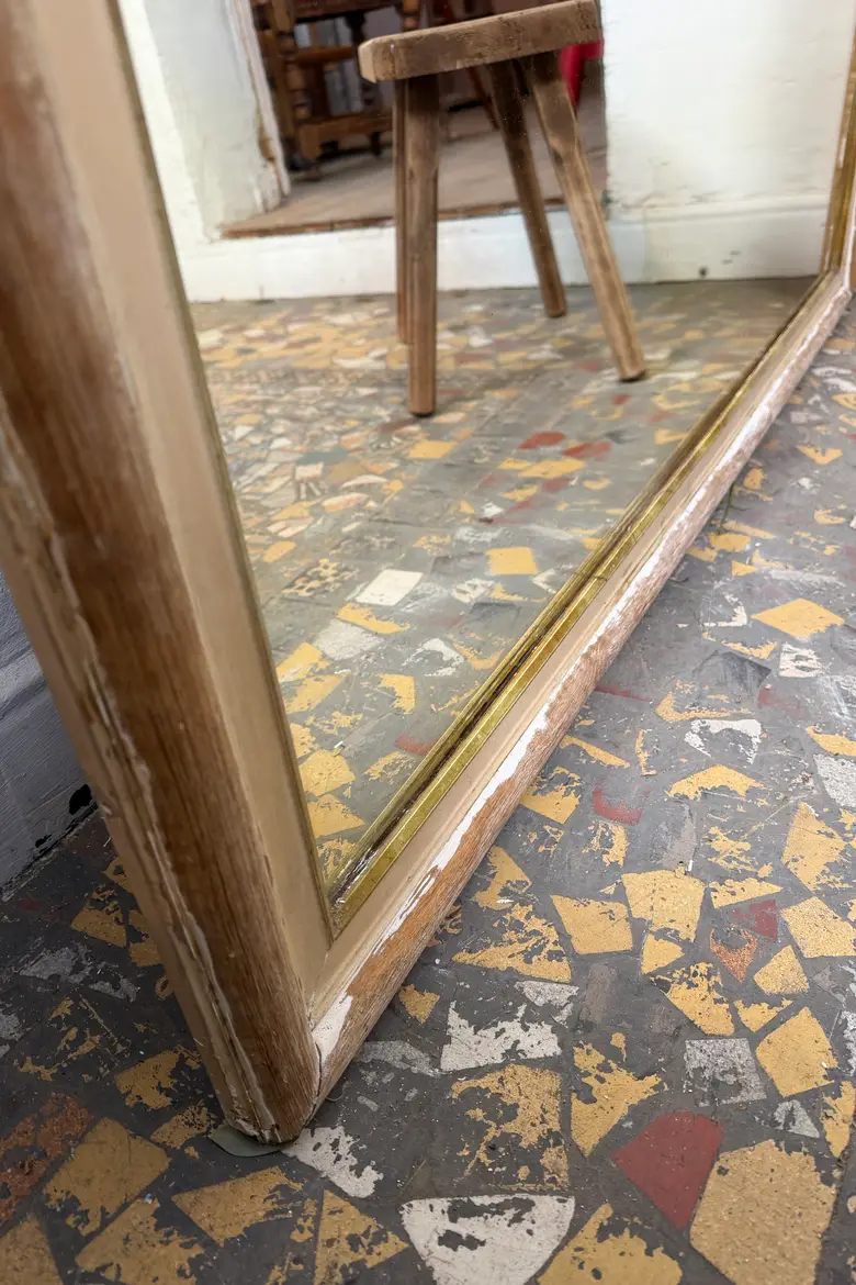Très grand miroir ancien en chêne – XIXᵉ siècle — Très grand miroir ancien en chêne – XIXᵉ siècle