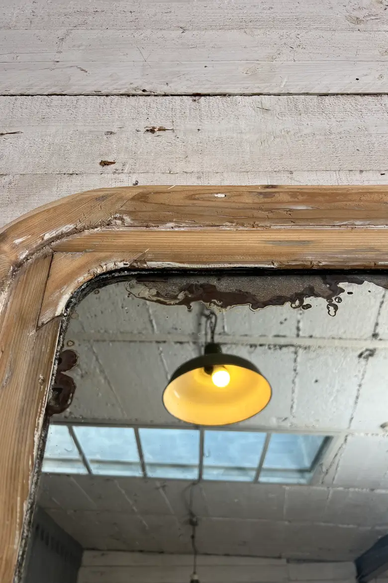 Très grand miroir en bois brut XIXème Époque Louis Philip