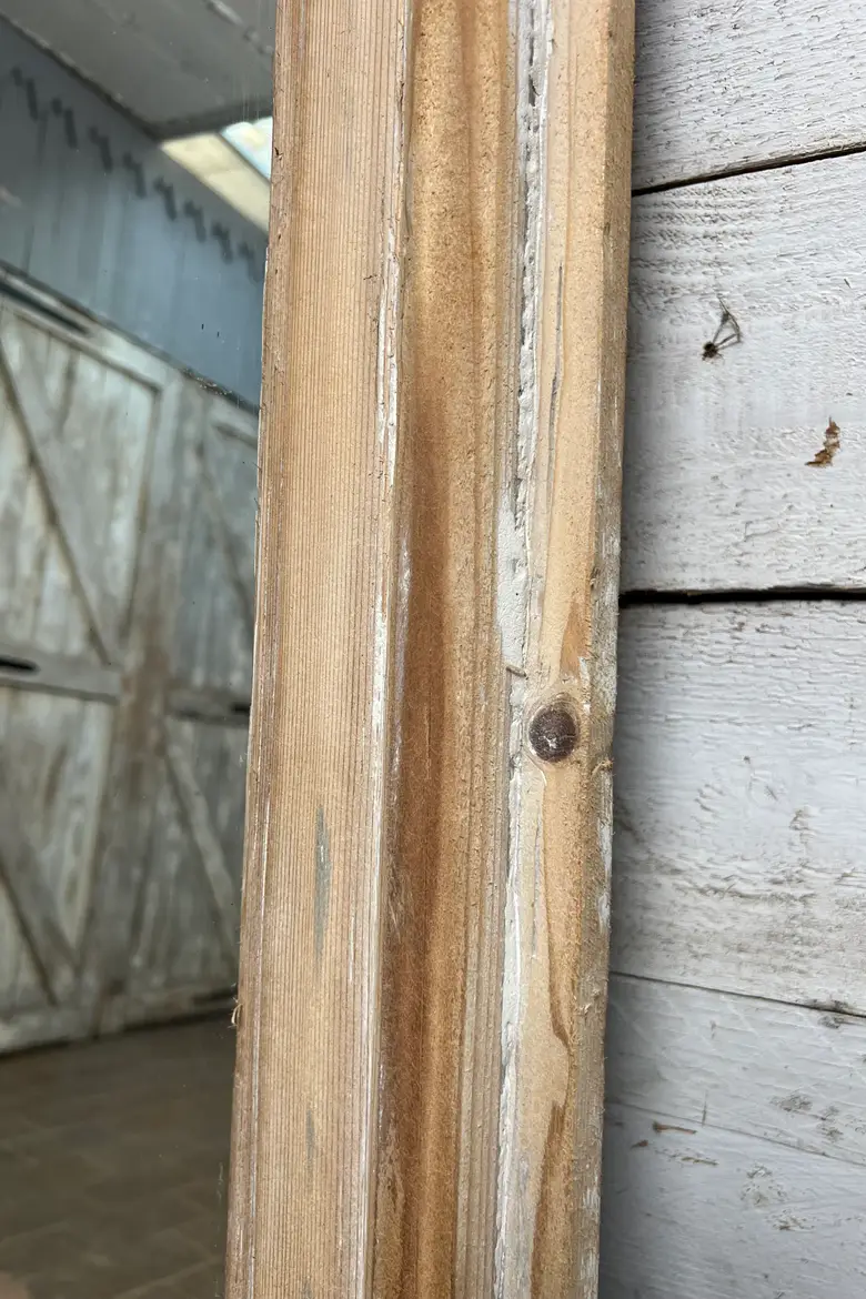Très grand miroir en bois brut XIXème Époque Louis Philip