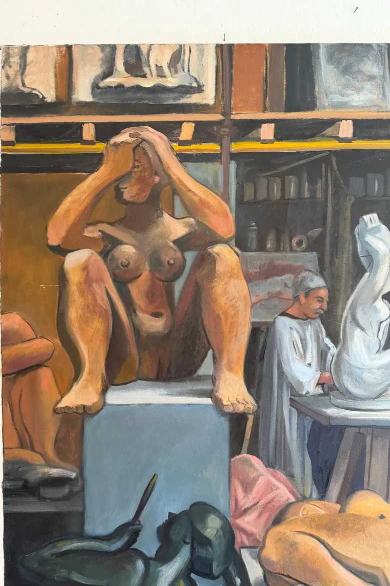 Très grand tableau – Atelier de sculpture, 1996