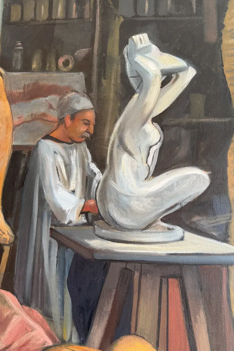 Très grand tableau – Atelier de sculpture, 1996