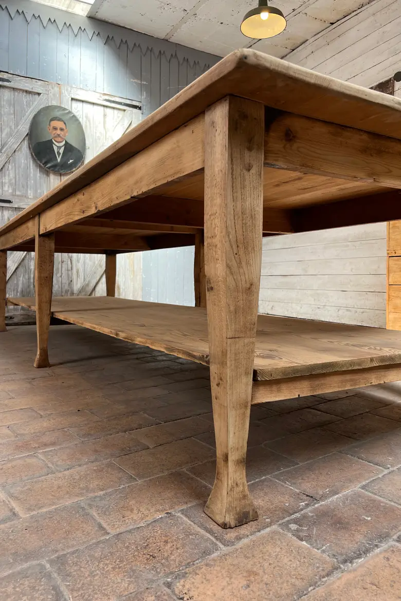 Très grande table de drapier début XXe