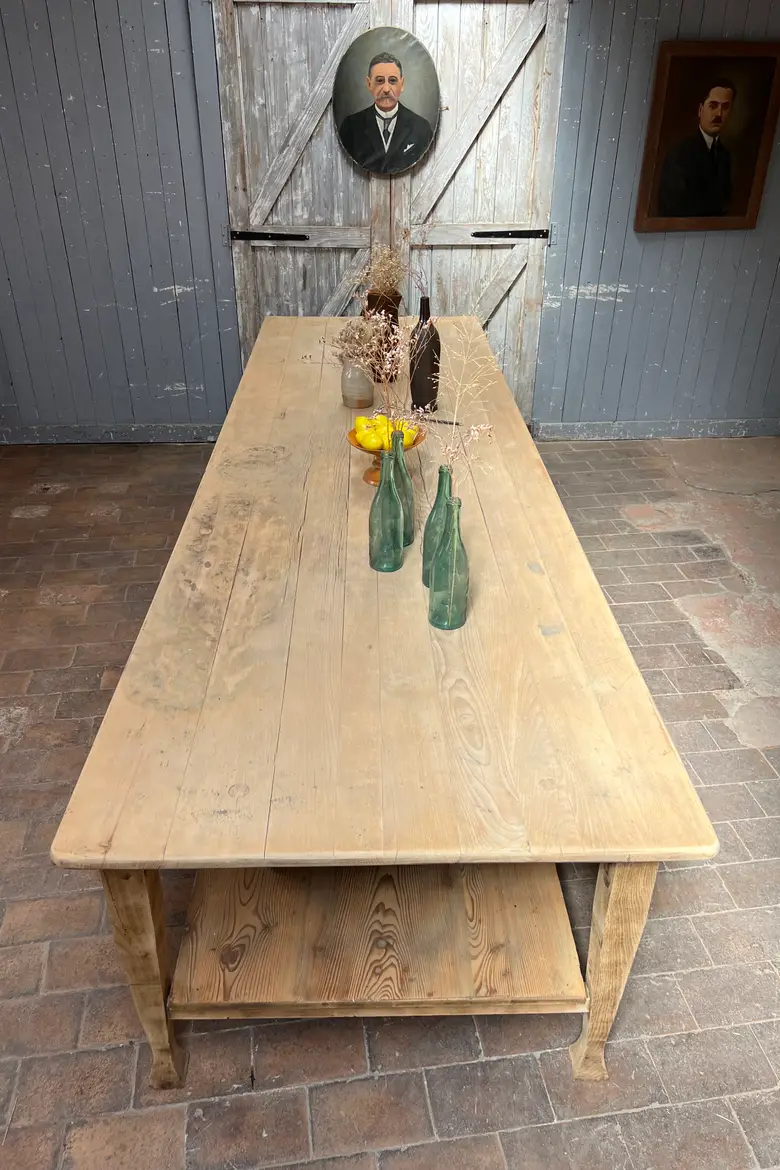 Très grande table de drapier début XXe