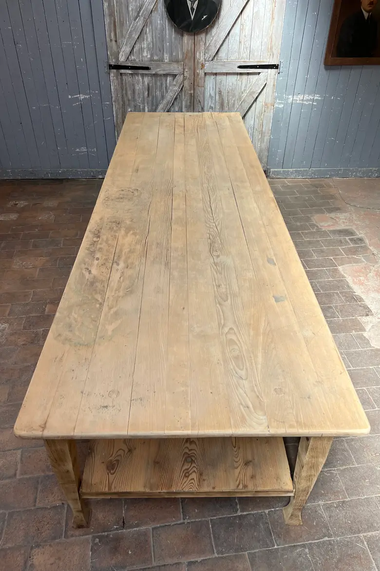 Très grande table de drapier début XXe