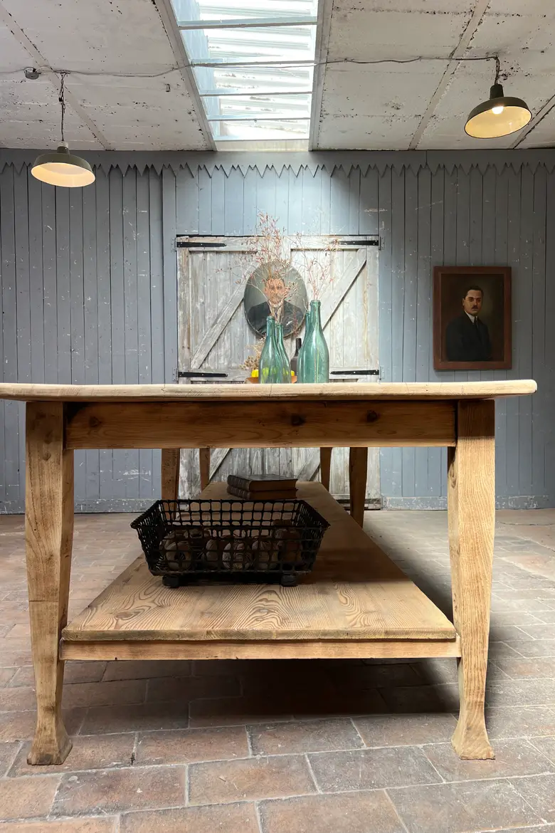 Très grande table de drapier début XXe