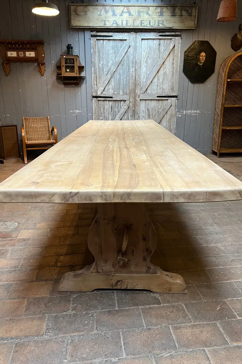 Très grande table de monastère en chêne Début XXème