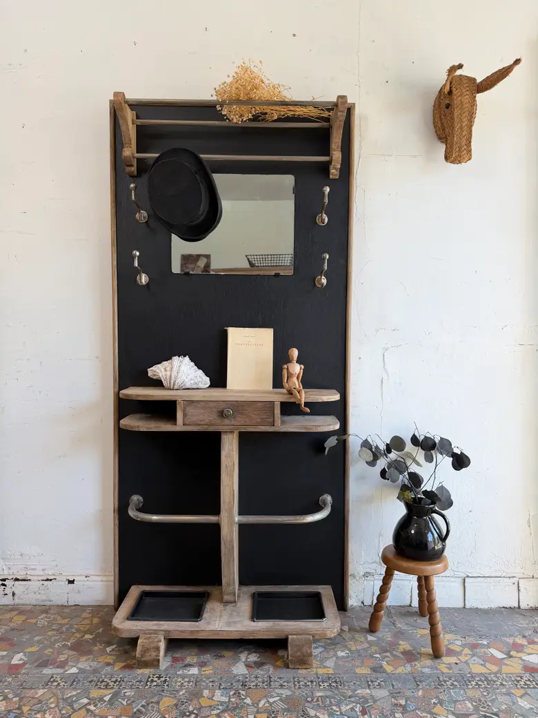 Vestiaire Art Déco en chêne – années 30