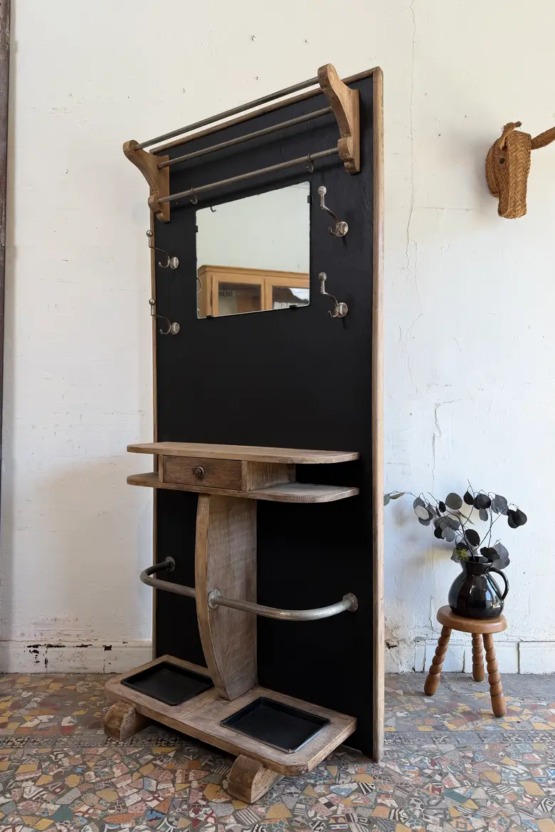Vestiaire Art Déco en chêne – années 30
