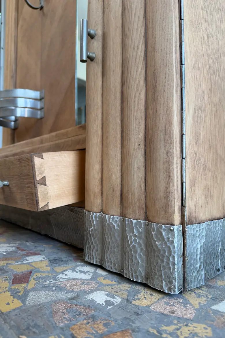 Vestiaire d’entrée Art Déco en chêne – années 30
